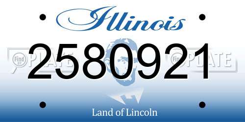 2580921 Illinois License Plate