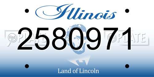 2580971 Illinois License Plate