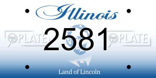 2581 Illinois License Plate