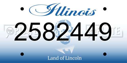 2582449 Illinois License Plate