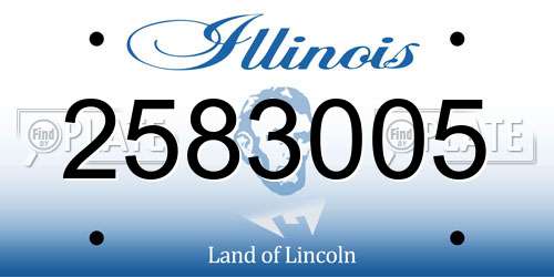 2583005 Illinois License Plate