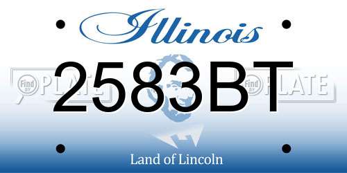 2583BT Illinois License Plate