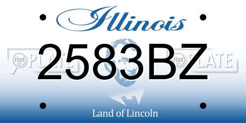2583BZ Illinois License Plate