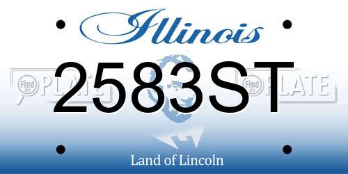 2583ST Illinois License Plate