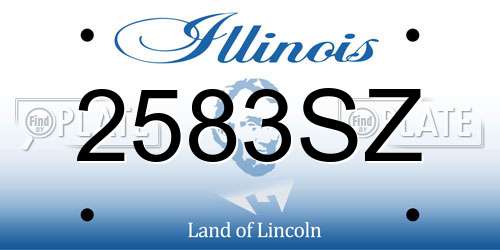 2583SZ Illinois License Plate