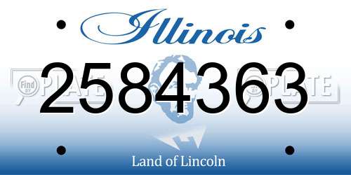 2584363 Illinois License Plate