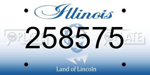 258575 Illinois License Plate