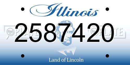 2587420 Illinois License Plate