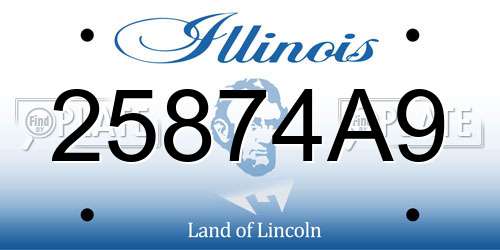 25874A9 Illinois License Plate