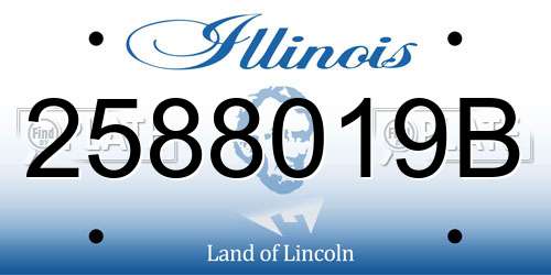 2588019B Illinois License Plate