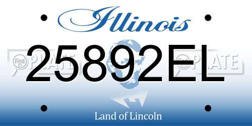 25892EL Illinois License Plate