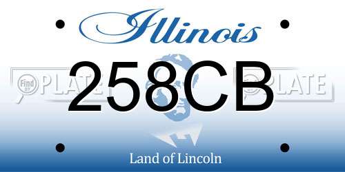 258CB Illinois License Plate