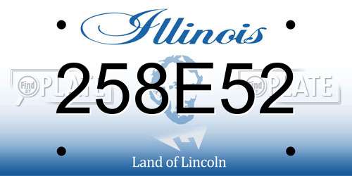 258E52 Illinois License Plate