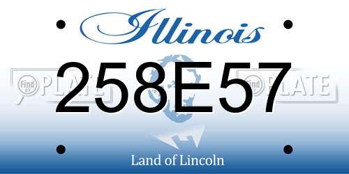 258E57 Illinois License Plate