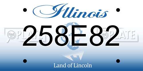 258E82 Illinois License Plate
