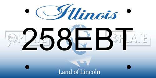 258EBT Illinois License Plate