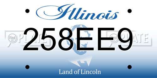 258EE9 Illinois License Plate