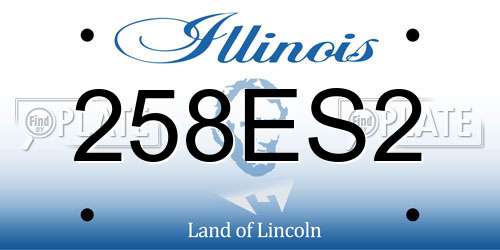258ES2 Illinois License Plate