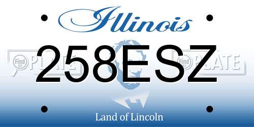258ESZ Illinois License Plate