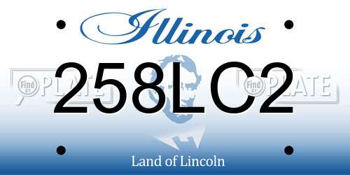 258LC2 Illinois License Plate