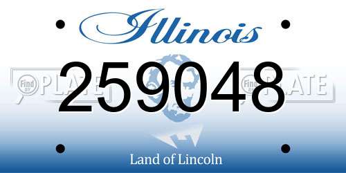 259048 Illinois License Plate