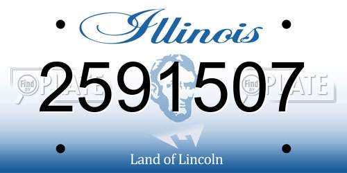 2591507 Illinois License Plate