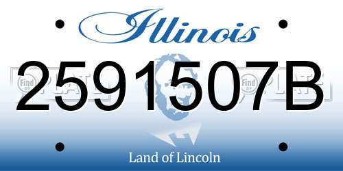 2591507B Illinois License Plate
