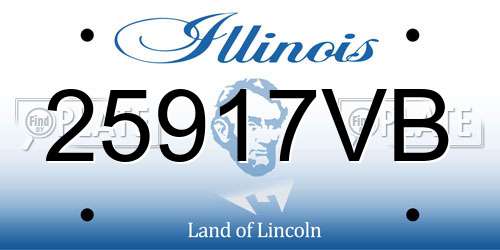 25917VB Illinois License Plate