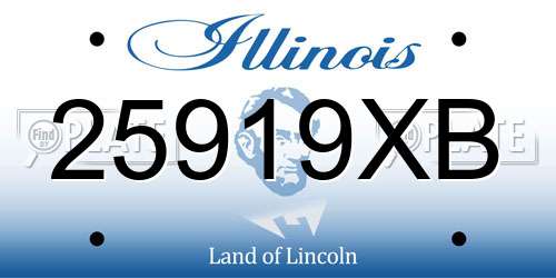 25919XB Illinois License Plate