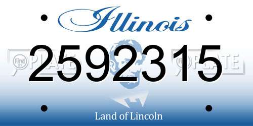 2592315 Illinois License Plate