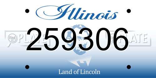 259306 Illinois License Plate