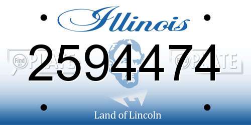 2594474 Illinois License Plate