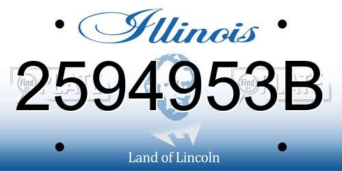 2594953B Illinois License Plate