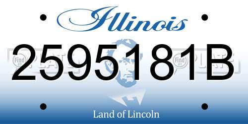 2595181B Illinois License Plate