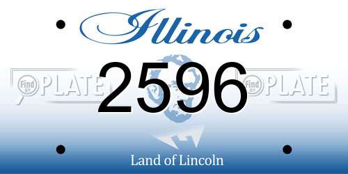 2596 Illinois License Plate