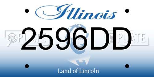 2596DD Illinois License Plate