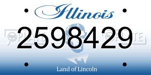 2598429 Illinois License Plate