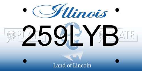 259LYB Illinois License Plate