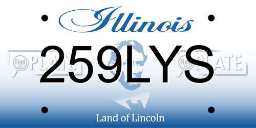 259LYS Illinois License Plate