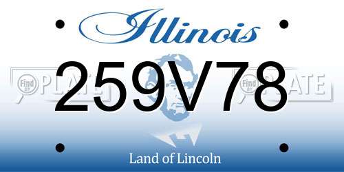 259V78 Illinois License Plate
