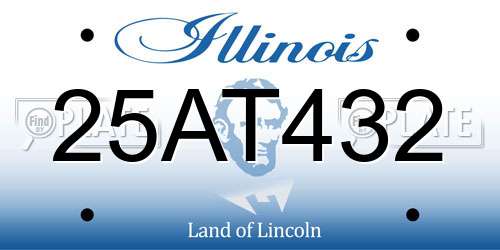 25AT432 Illinois License Plate