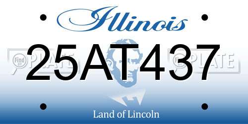 25AT437 Illinois License Plate
