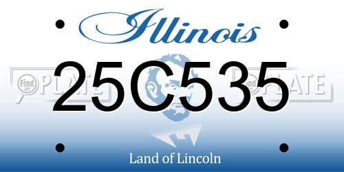 25C535 Illinois License Plate