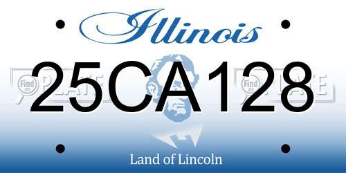 25CA128 Illinois License Plate