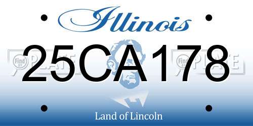 25CA178 Illinois License Plate