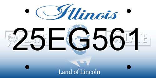 25EG561 Illinois License Plate