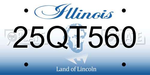 25QT560 Illinois License Plate