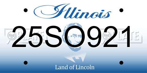25SO921 Illinois License Plate