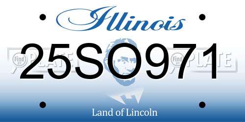 25SO971 Illinois License Plate