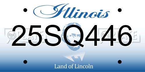 25SQ446 Illinois License Plate